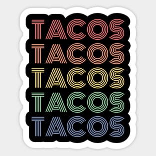 Retro Tacos Sticker